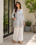 Ivory Grey Striped Handmade Shirt