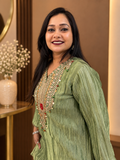 Crushed Tissue Organza Kurta Set