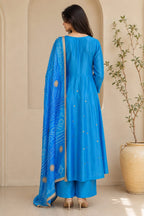 Blue Kurta Set with Dupatta