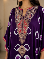 Royal Amethyst Bandhani Kaftan
